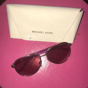 Michael Kors Pink Aviator Sunglasses